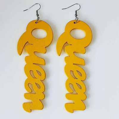 Wooden Queen earrings