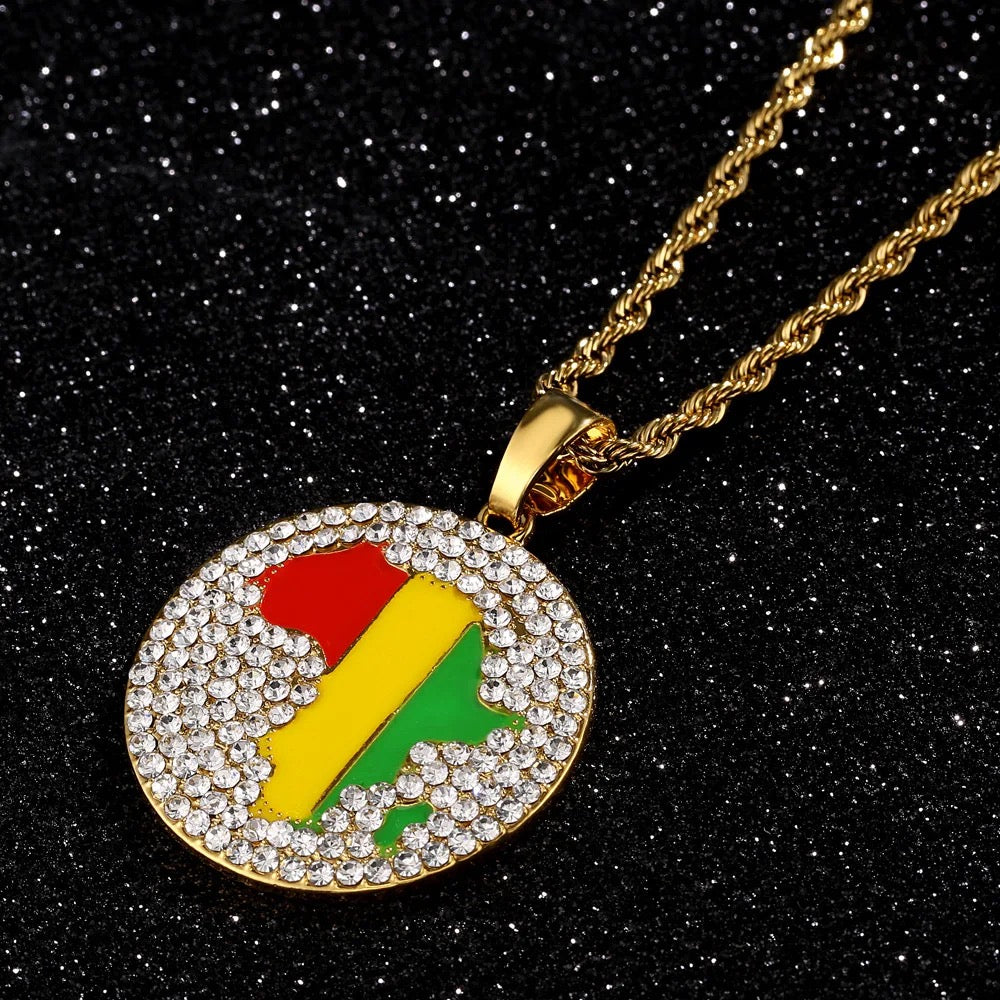 Africa pendant necklace