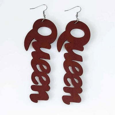 Wooden Queen earrings