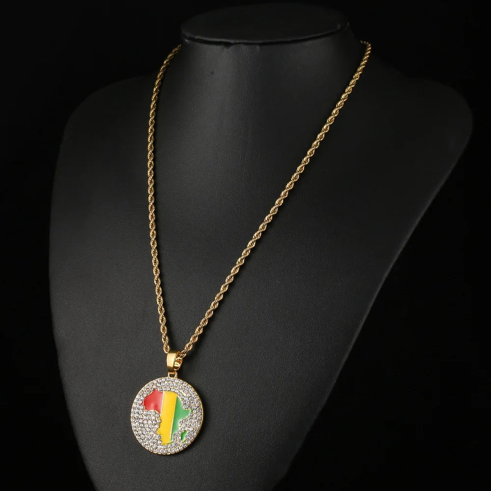 Africa pendant necklace