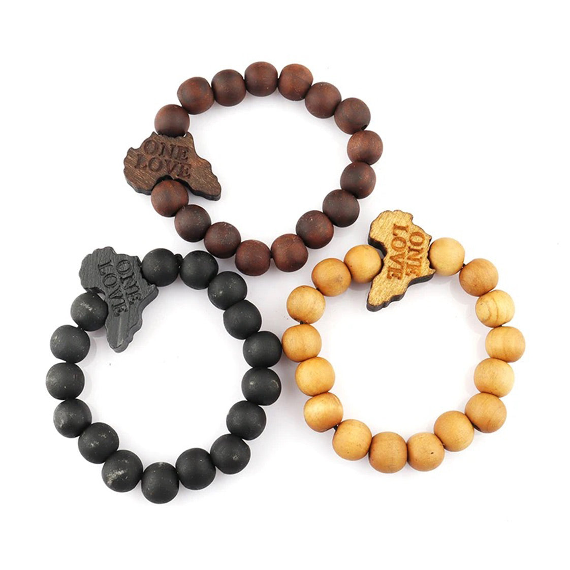 One love wood bracelet