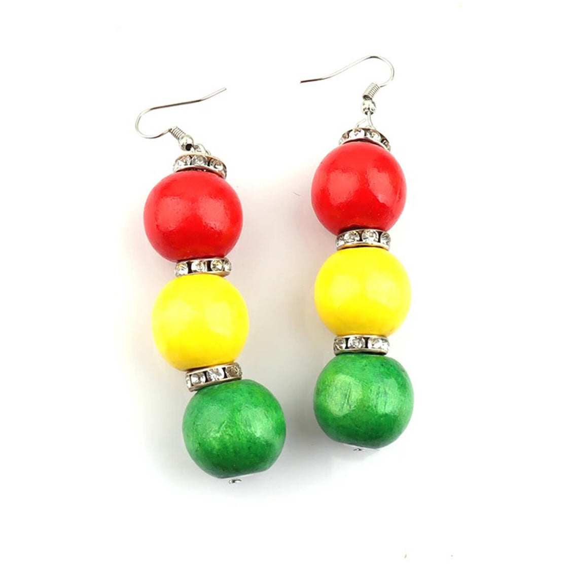 Red,gold and green earrings