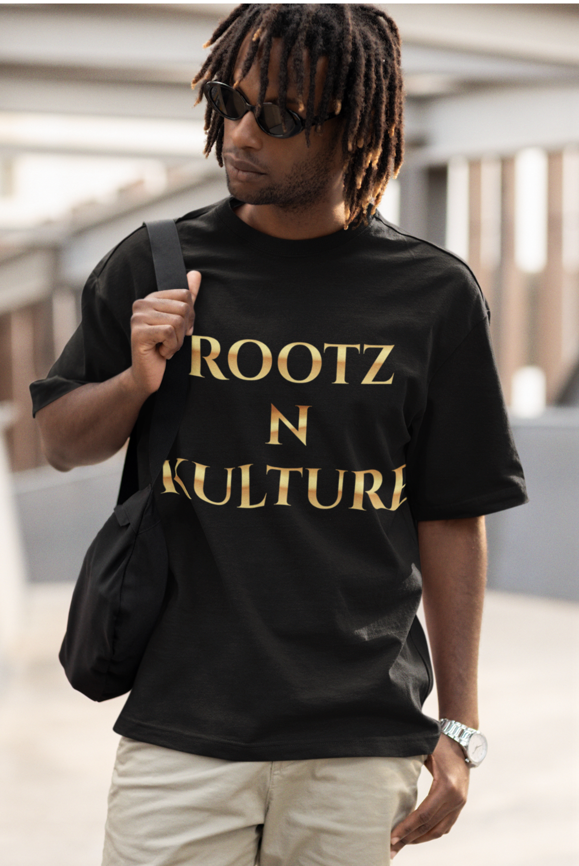 Black/Gold RnK Men's T-shirt