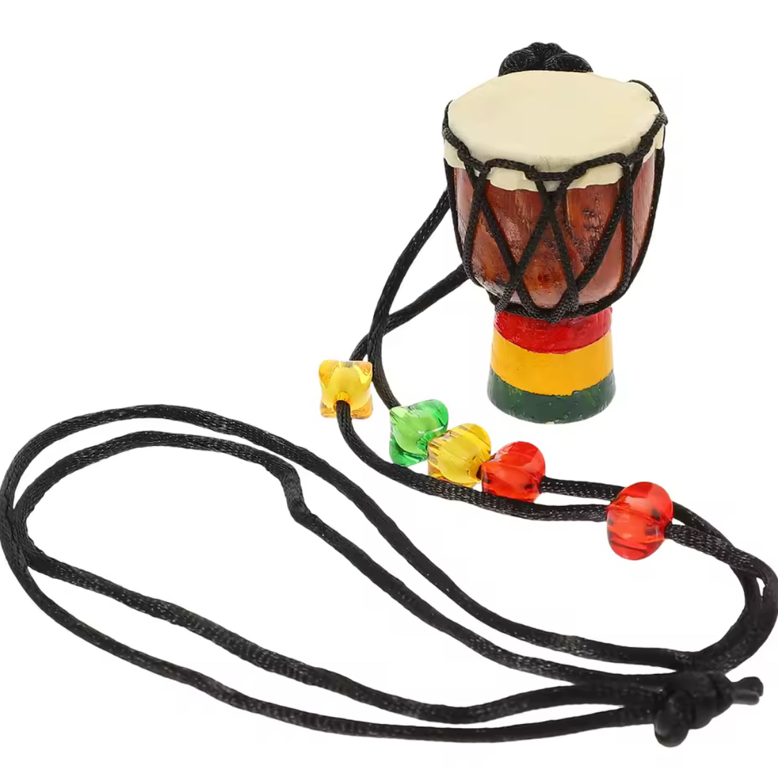 Handmade Wood Drum Necklace