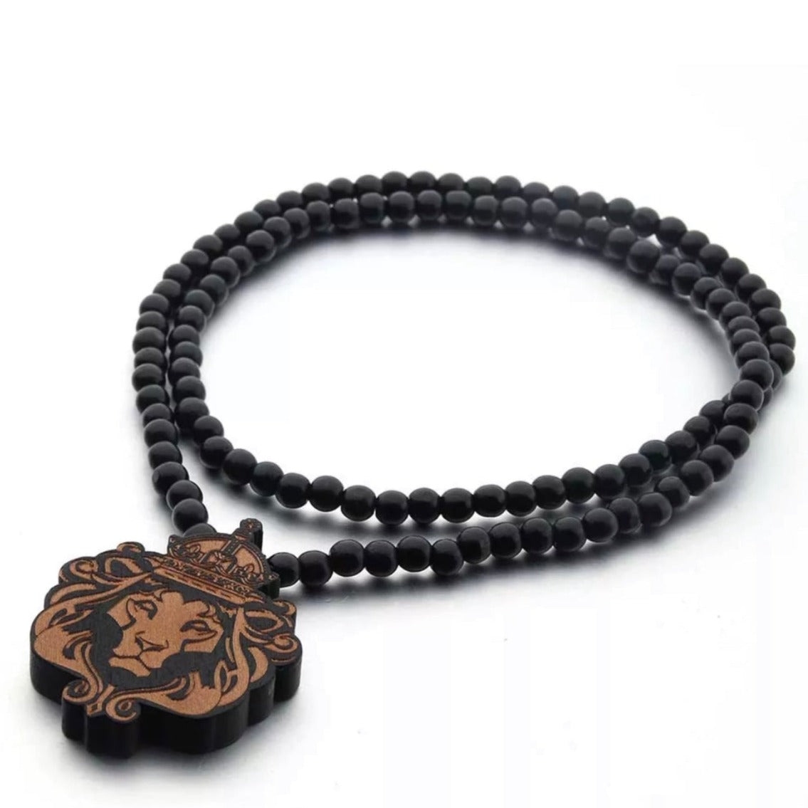 LION KING WOOD NECKLACE FOR MEN