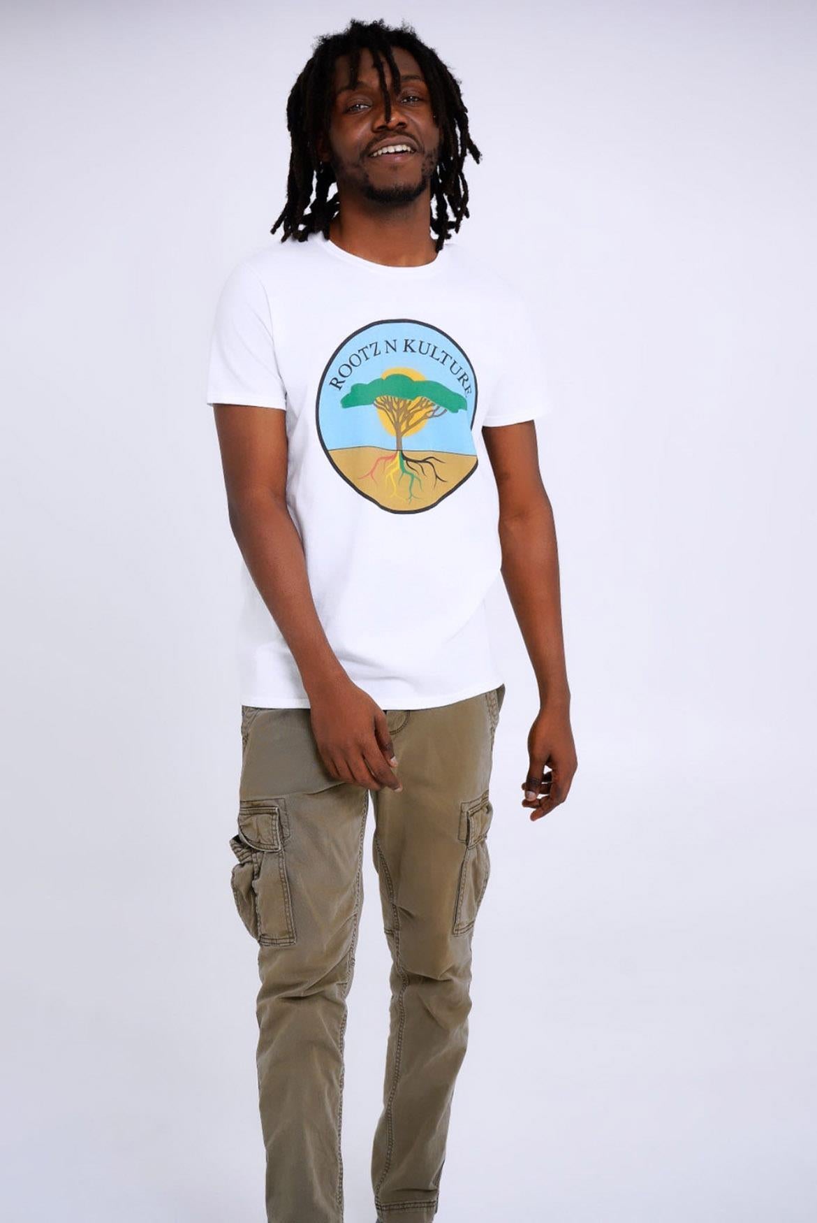 ROOTZ N KULTURE BLUE LOGO T-SHIRT