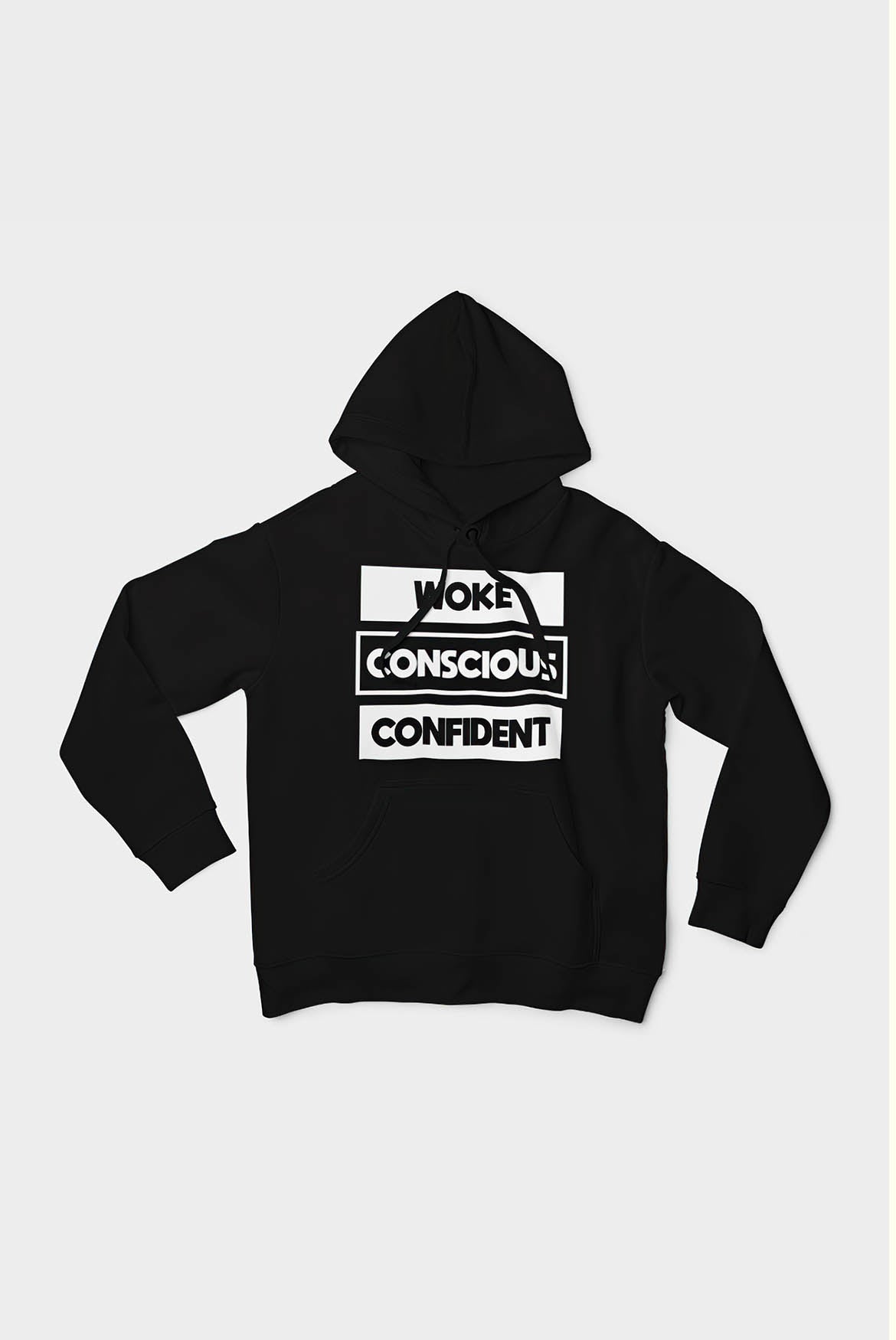 BLACK/WHITE UNISEX HOODIE