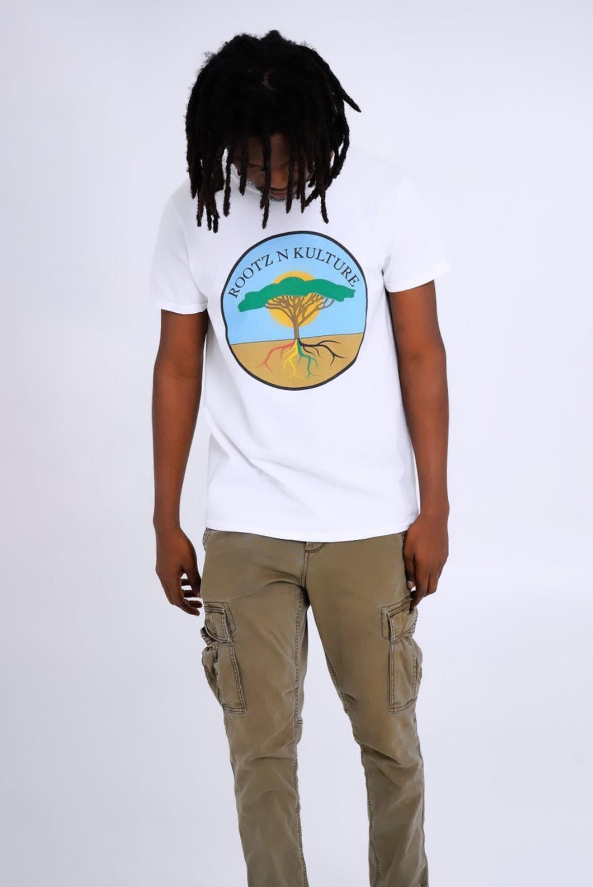 ROOTZ N KULTURE BLUE LOGO T-SHIRT