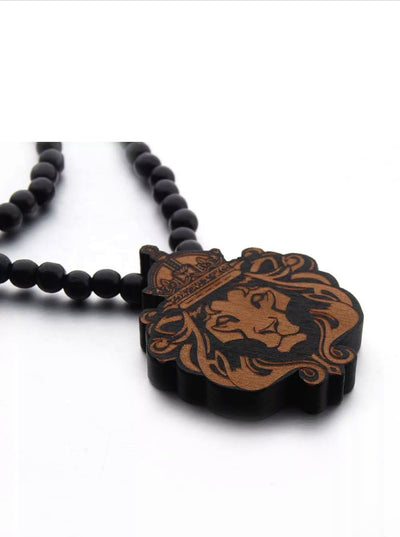 LION KING WOOD NECKLACE FOR MEN