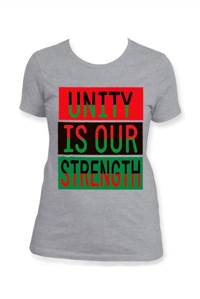 UNITY IS OUR STRENGTH GREY T-SHIRT FOR WOMEN